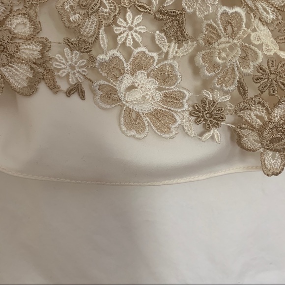 JONQUIL by DIANE SAMANDI Vintage Lace Top Ecru SM - Picture 6 of 10